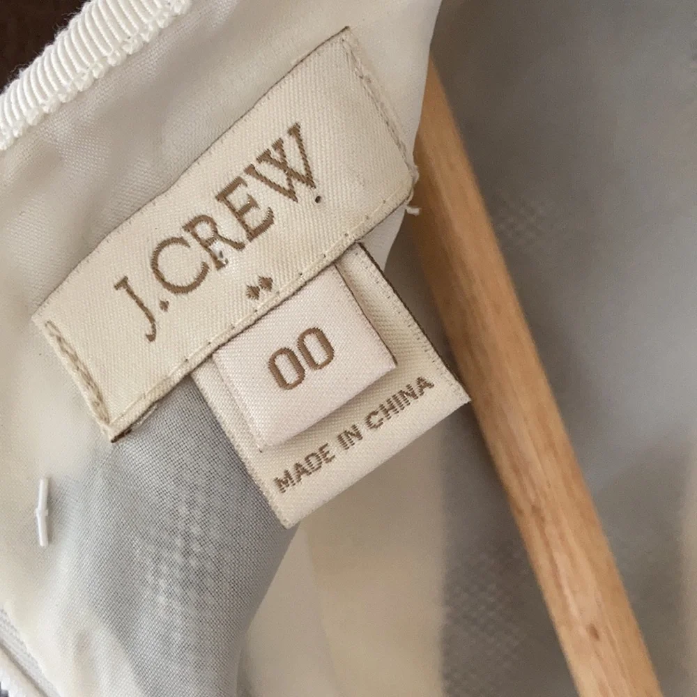 J. Crew White and Gray Striped Sleeveless Sheath Dress